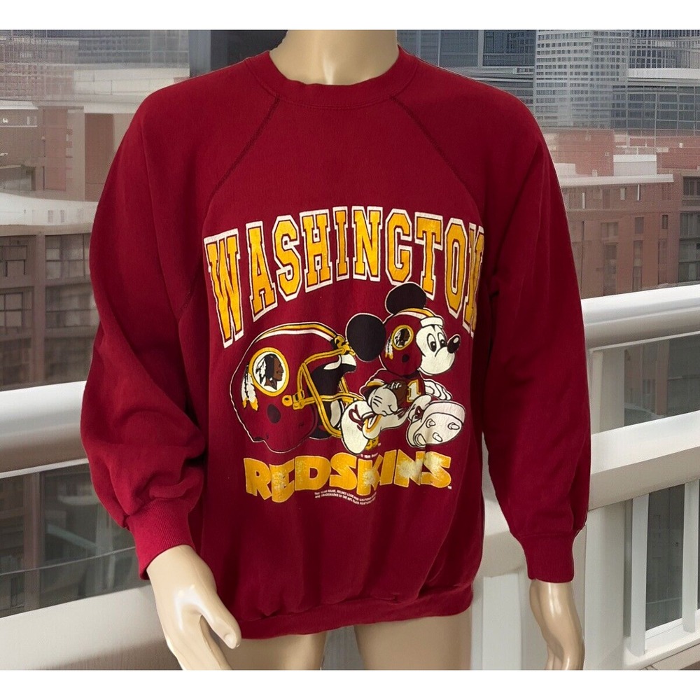 Vintage Redskins NFL Sweatshirt Disney Washington 80s Mickey Artex Single Stitch